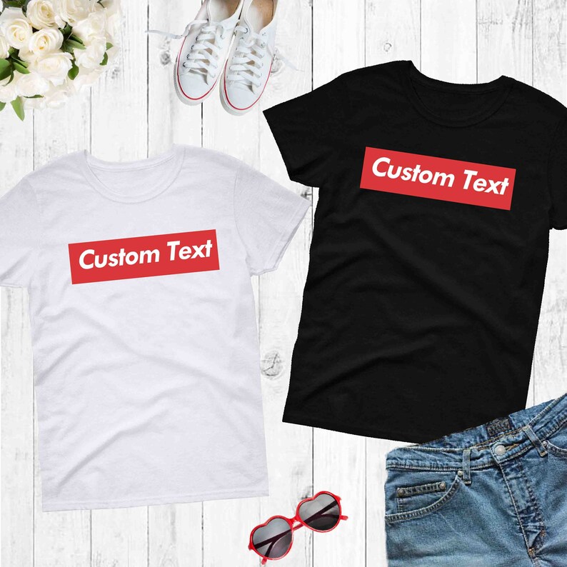 supreme shirt custom text
