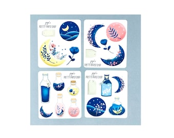 Moonlight Magic - Mini set of 4 sheets - Planner Stickers
