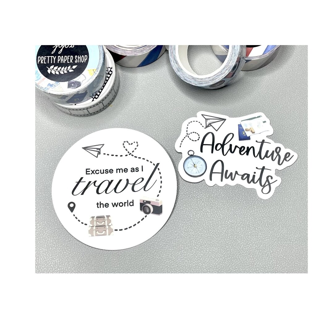 Vinyl Stickers - Adventure Awaits - 2 Options - 3 Inch - Etsy