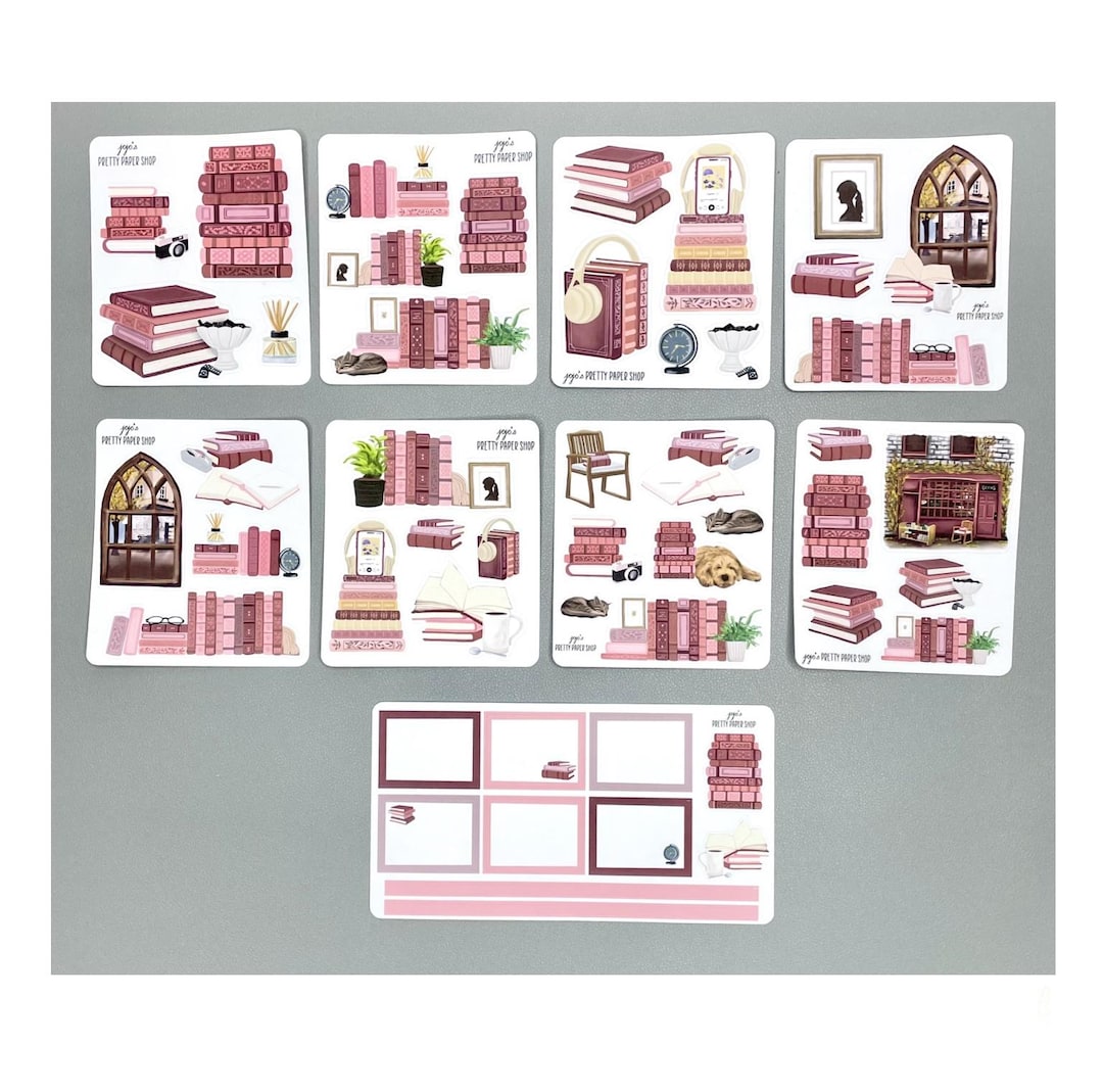 Rosewood Library Collection - Planner Stickers - Etsy