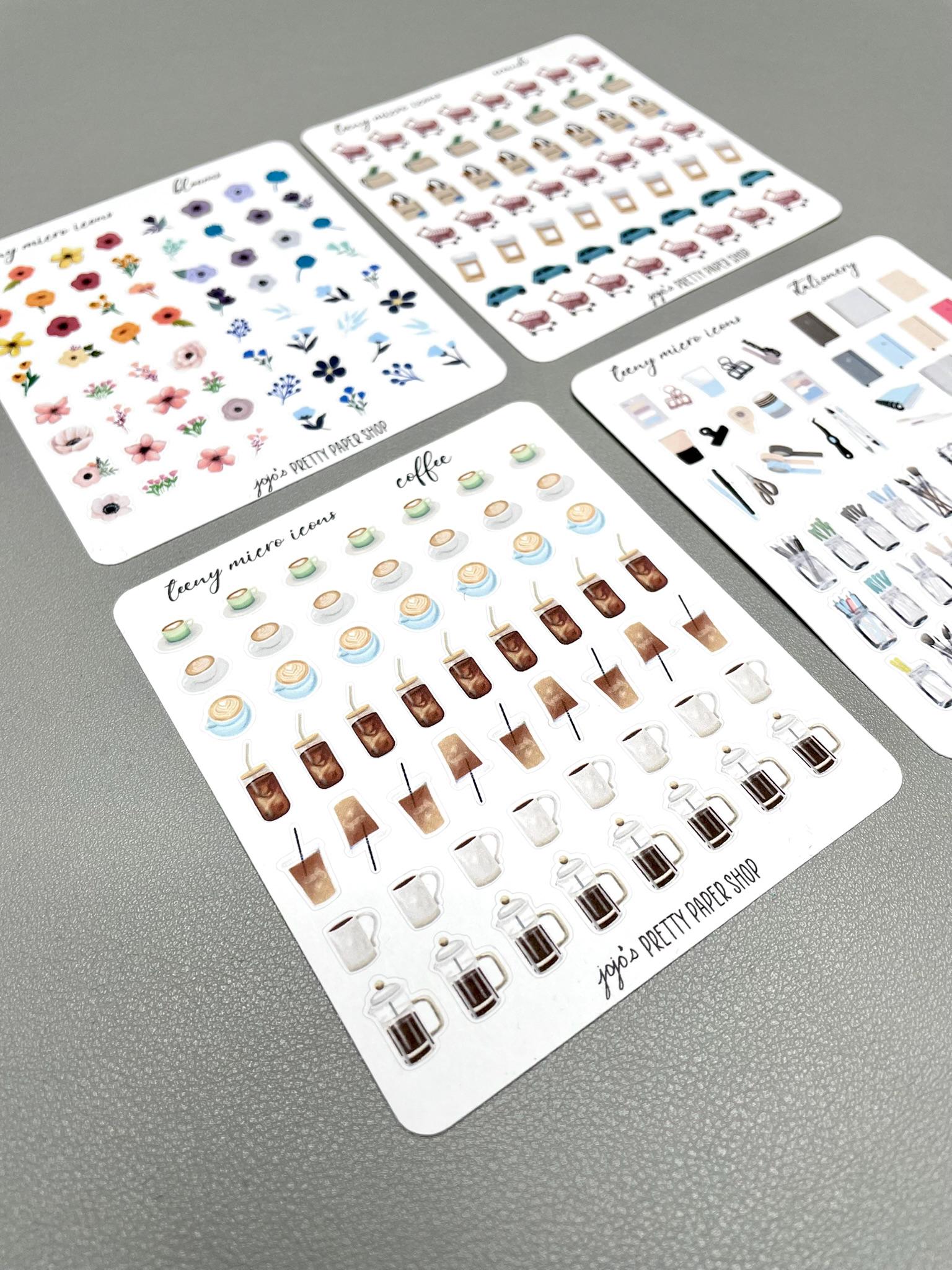 Teeny Micro Icons - Planner Stickers - Perfect for Happy Planner ...