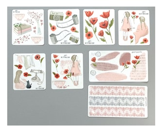 Vintage Journaling- Blush - Planner Stickers