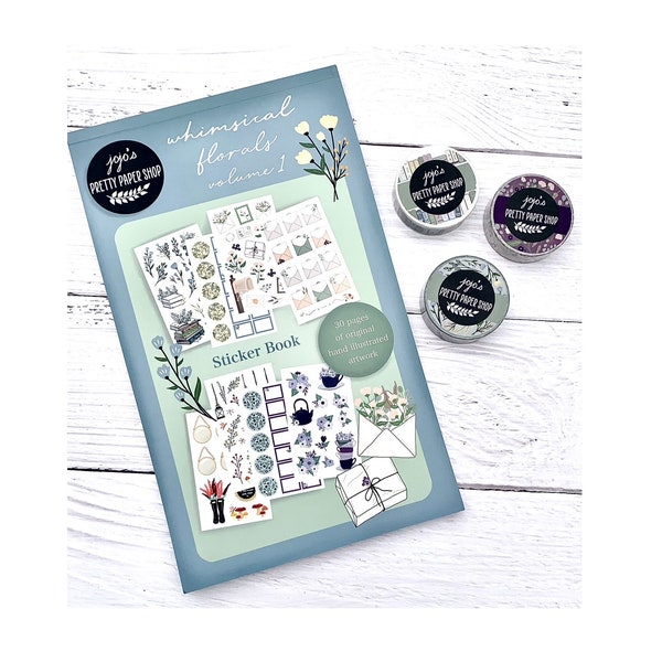 Whimsical Florals Vol 1 - Sticker Book - Planner crafts bullet journaling