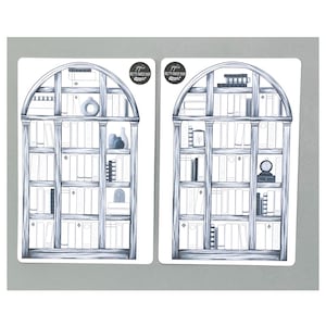 Arched Shelves Book Trackers- fits A5 - approximately 5x7&quot; sheets - Planner - Bullet Journal