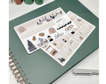 LD Snowy Cabins - Laurel Denise friendly Monthly Kit - Undated and 2024 dated vertical and horizontal - mini option available