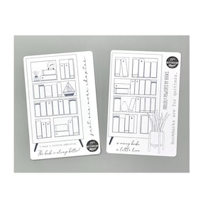 Two (2) Booktracker stickers - Pencil sketch style - 5x7&quot; sheets - Planner - Bullet Journal
