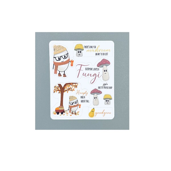 Retiring in 2024 - Cheeky Fall Puns - Planner Stickers - Single sheet