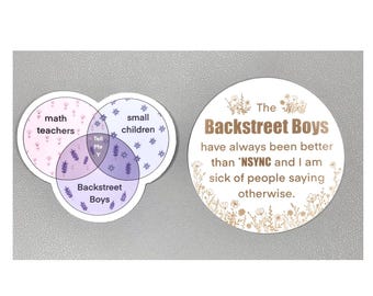 Vinyl Stickers - Backstreet Boys - 2 options - 3 inch