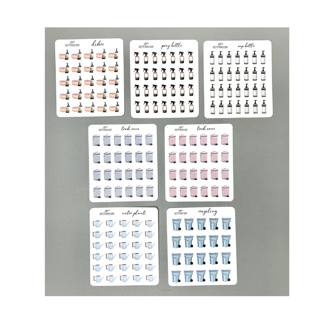 Icons - Chores- Planner Stickers - Perfect for Happy Planner, Hobonichi ...
