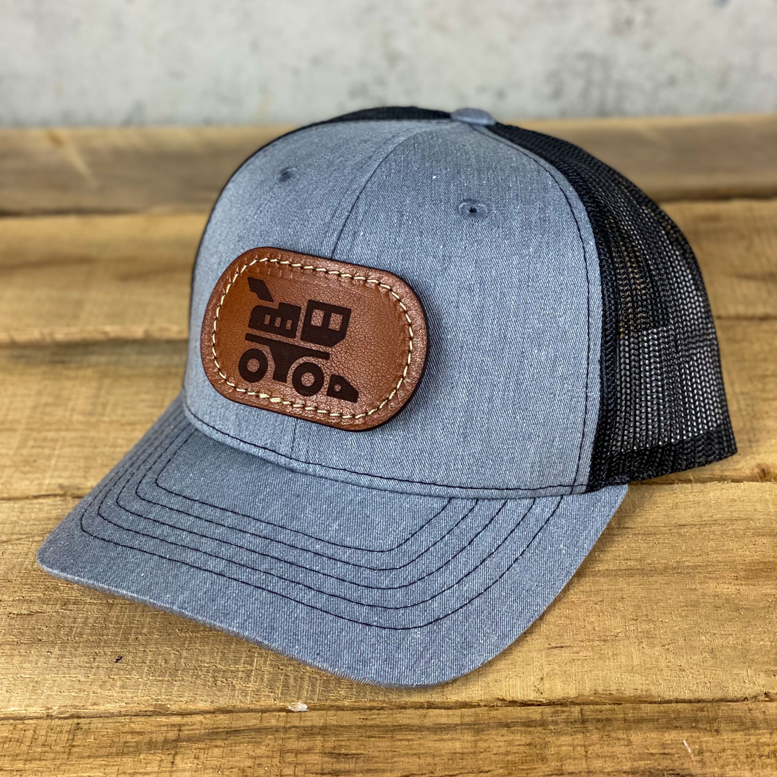 Combine YOUTH Richardson 112 Leather Patch Hat Gris / Etsy