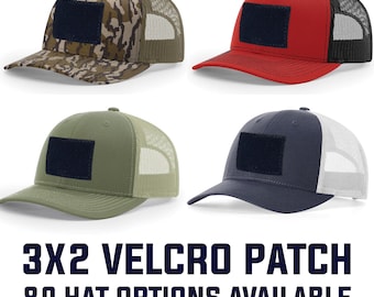 Hook N' Loop fasteners Patch on over 80 hat options