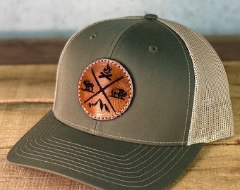 Adventure More - Richardson 112 Leather Patch Hat