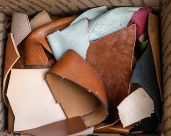 8 Pounds Leather Scrap - Laser Safe Vegetable Tan