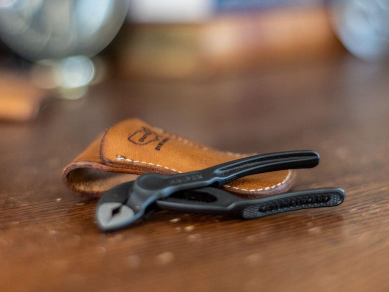 Funda de cuero para cinturón de alicates Knipex XS de 4 pulgadas imagen 1