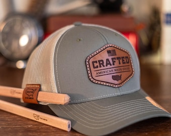 Crafted Leather Pencil Loop 112 Hat with logo