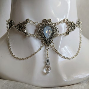 Teardrop Filigree Choker Necklace