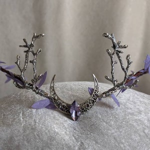 Tiara del bosco di Lavanda Moon con rami
