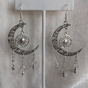 Moon, Sun, and Stars Earrings