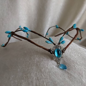 Aqua Elven Woodland Tiara