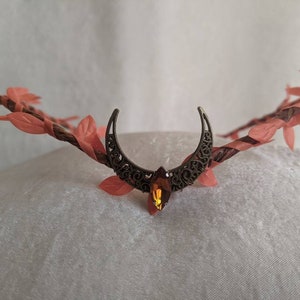 Tiara del bosco di luna arancione