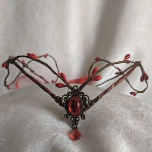 Red Woodland Elven Tiara