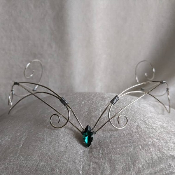 Elven Tiara with Glass Gem