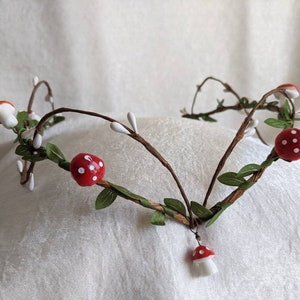 Whimsical Red Mushroom Tiara