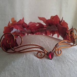 Copper Autumn Skies Elven Tiara