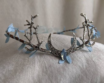 Light Blue Woodland Tiara with Branches