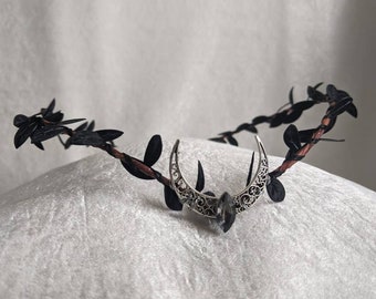 Black Moon Woodland Tiara