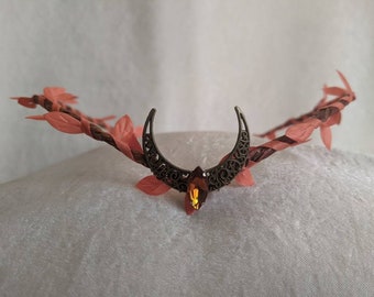 Orange Moon Woodland Tiara