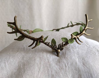 Deer and Antler Woodland Tiara