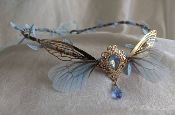 Diadem of Dreamstate Cold Foil 1枚 Fairy Crown Diadem Natural Clear Golden Fairy Wing Cicada