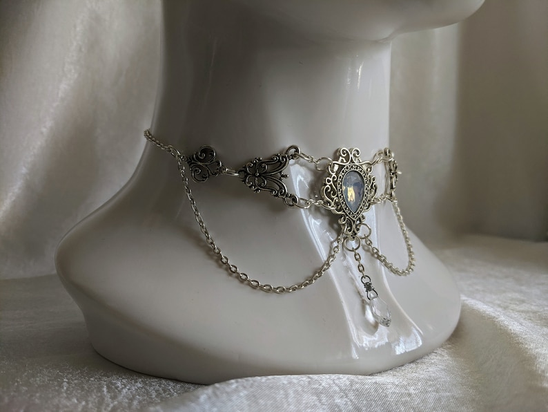 Teardrop Filigree Choker Necklace Etsy