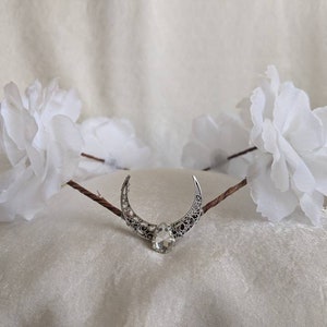 White Roses Moon Tiara