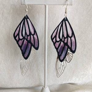 Dark Faerie Wings Drop Earrings