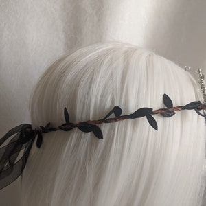 Black Moon Woodland Tiara with Branches image 8