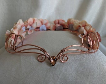 Rose Gold Roses Tiara