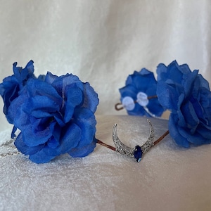Sapphire Rose Elven Crown