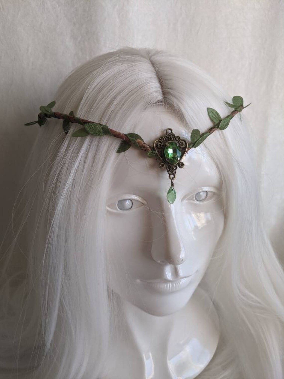 Simple Elven Woodland Tiara with Crystal Rhinestone | Etsy