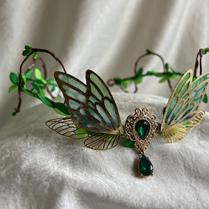 Enchanted Emerald Faerie Woodland Tiara