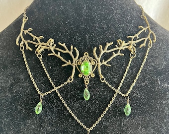 Queen of the Enchanted Forest Drop Necklace