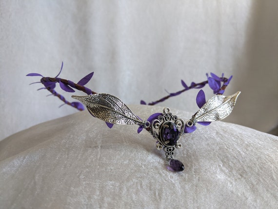 Crystal and Rhinestone Leaf Tiara s-l400.jpg main image 2