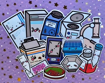 Cute Science Equipment and Disposables Sticker set