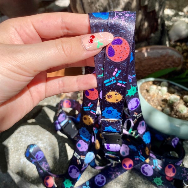 Cute Immunology Lanyard ~ Immune cells Antibodies Science Kawaii Macrophages Monocytes Dendritic cells Eosinophil Neutrophil B cell IgG IgE