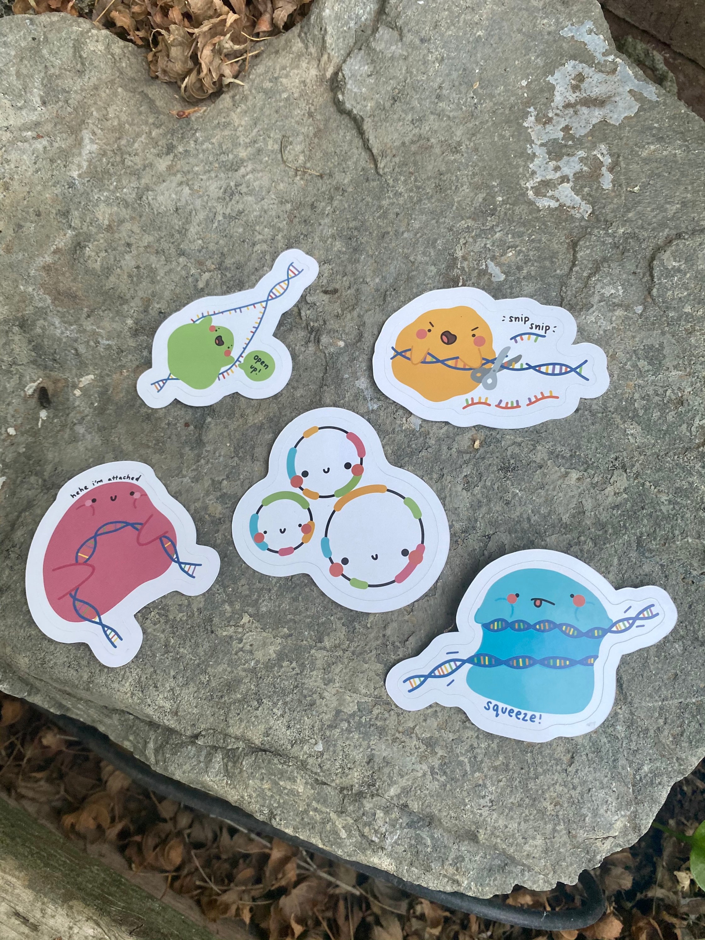 かわいい子のDNA Cute DNA Babies Sticker Set - Proteins Transcription Factor CRISPR