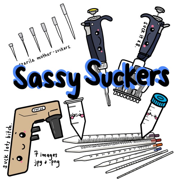 Sassy Science Suckers (pipettes) Digital Download