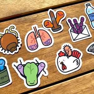 Conjunto de pegatinas sobre infecciones y enfermedades bacterianas