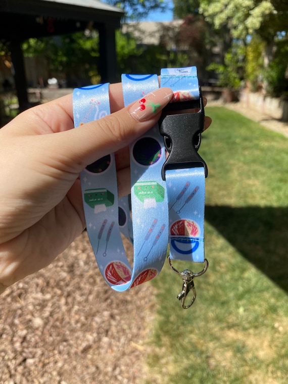 Cute Microbiology Basics Lanyard ~ Kawaii Science Microbiologist Aseptic Technique Petri Dish Kim Wipes Agar flakes Inoculating loop Bunsen