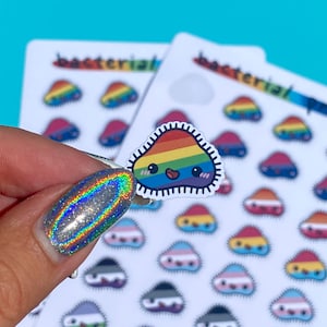 Cute Pride Microbes ~ LGBT LGBTQIA+ colorful science bacteria microbiology science